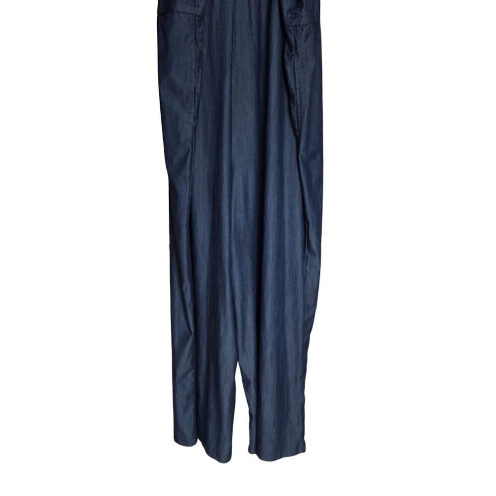 Women's - Lane Bryant Chambray Sleeveless Belted Zip-Front Jumpsuit, Size 24 L - Picture 11 of 14